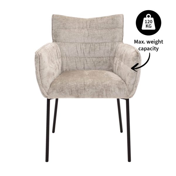 kick eetkamerstoel goos - grijs / beige - Afbeelding 7