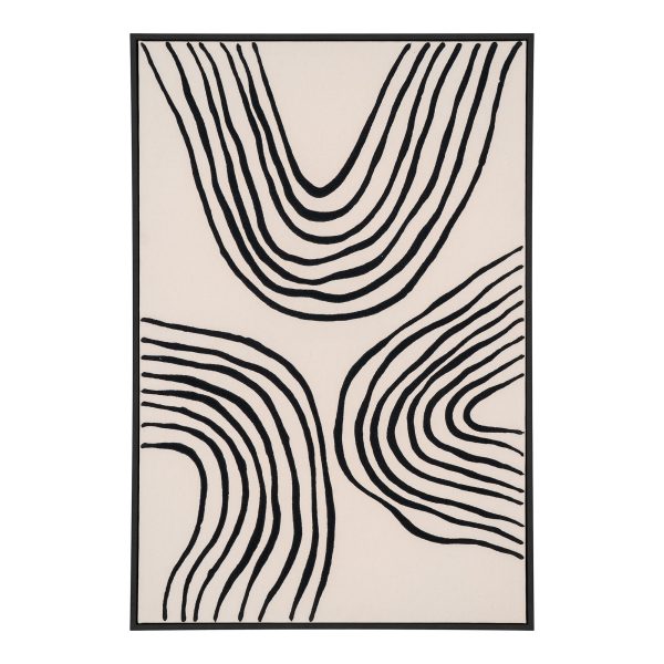 house nordic schilderij lipari - zwart & beige - no.2 - 60x90 cm