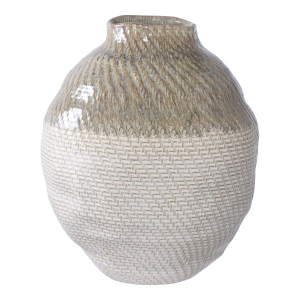 house nordic vaas - groen - wit