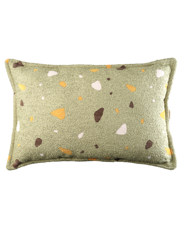Terrazzo Moss Bolster Cushion
