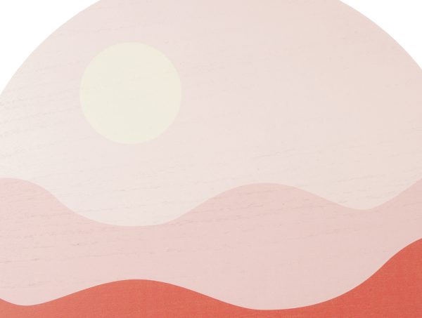 present time wanddecoratie sunset - roze - Ø40 cm - Afbeelding 2