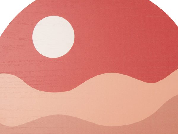 present time wanddecoratie sunset - bruin - Ø40 cm - Afbeelding 2