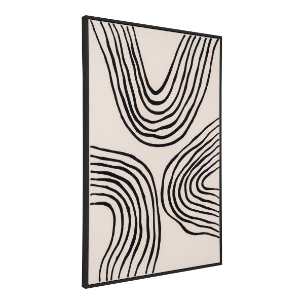house nordic schilderij lipari - zwart & beige - no.2 - 60x90 cm - Afbeelding 2