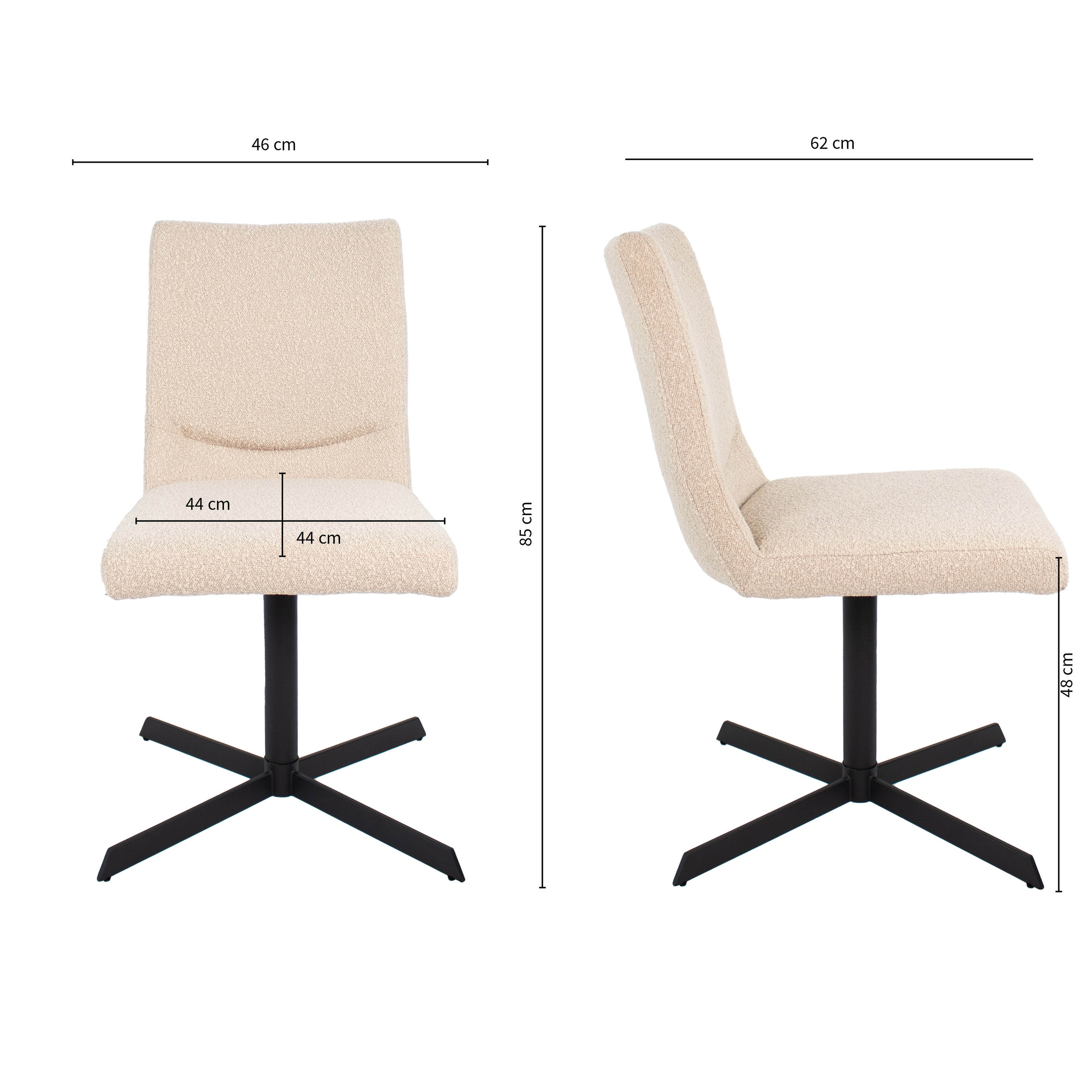 kick draaistoel sam - beige - Afbeelding 11