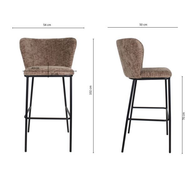 kick barkruk bo - taupe - Afbeelding 12