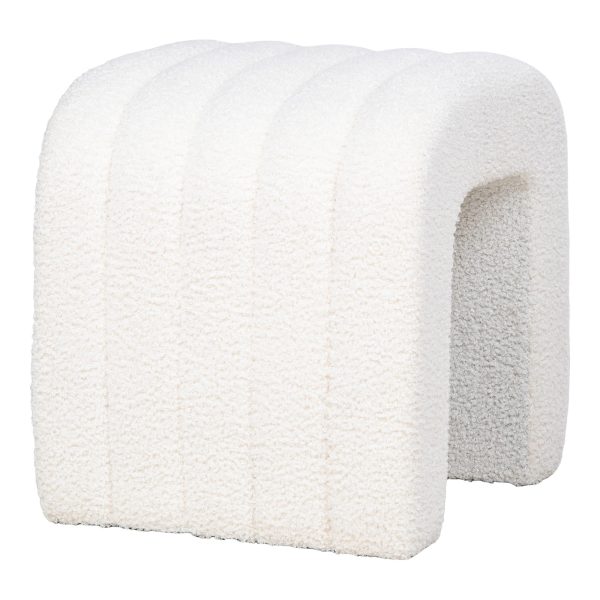 house nordic colma poef - bouclé - wit - Afbeelding 4