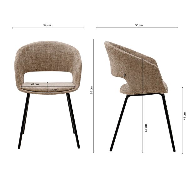 kick eetkamerstoel mette - beige - Afbeelding 7
