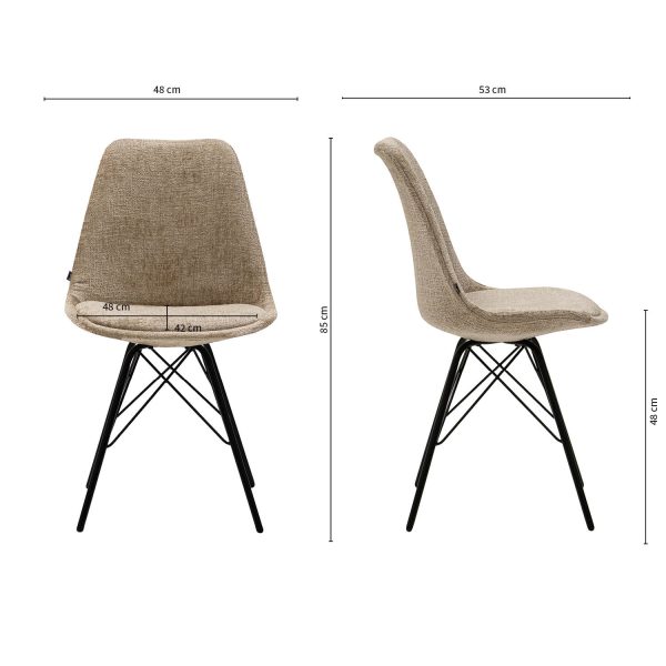 kick eetkamerstoel bren - beige - Afbeelding 7