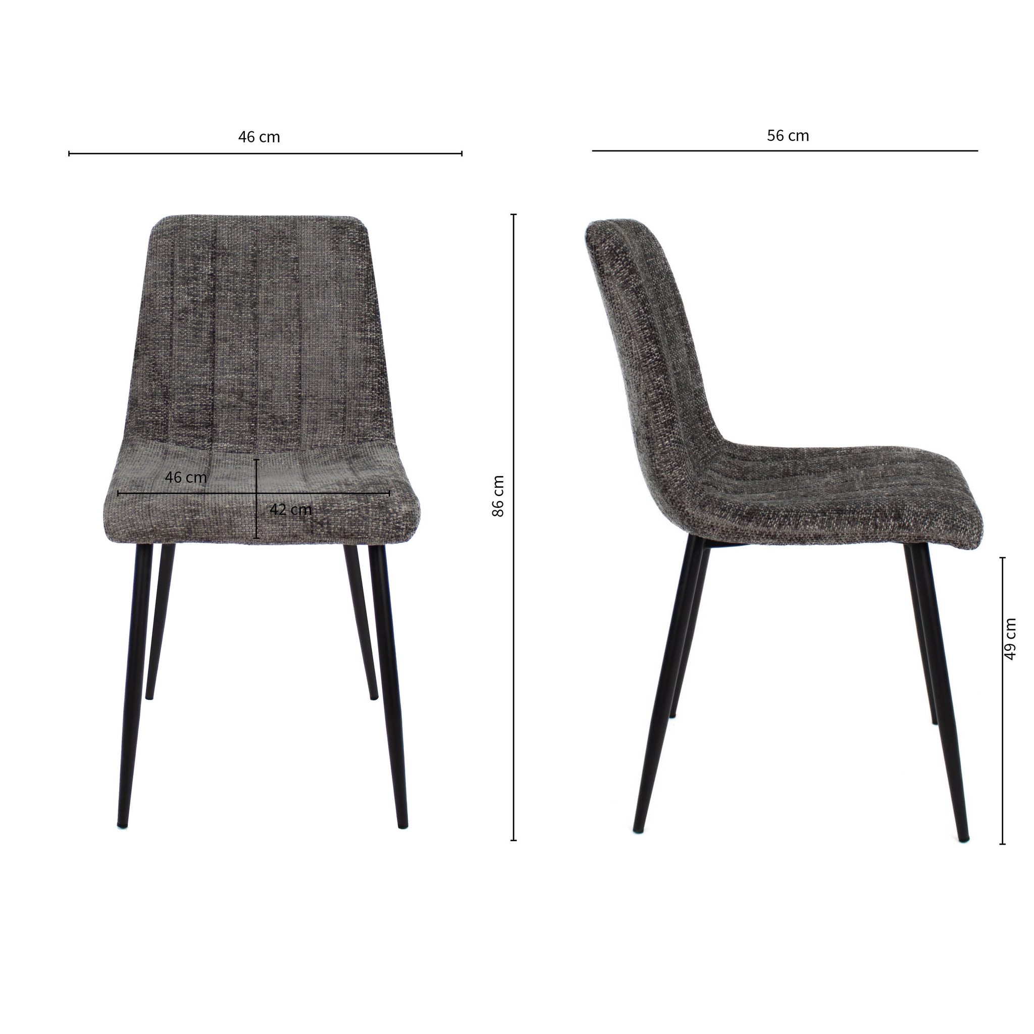 kick eetkamerstoel sem - donkergrijs - Afbeelding 8