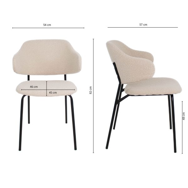 kick eetkamerstoel ella - beige - Afbeelding 9