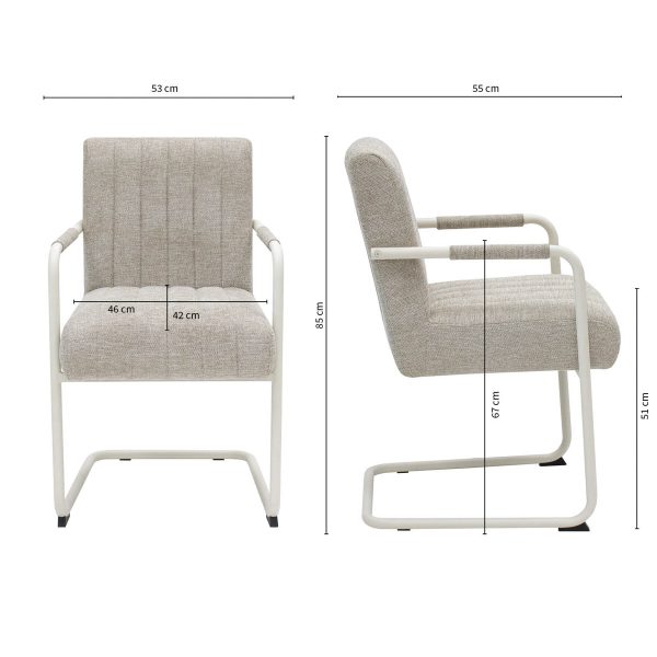 kick buisframe stoel isa - beige - Afbeelding 10