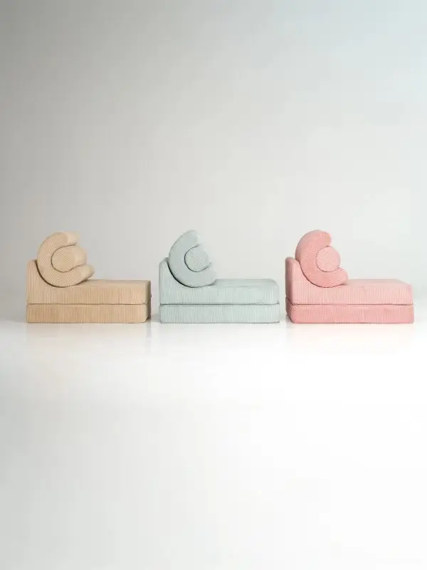 wigiwama flipster kinderstoel - brown sugar, ribstof, speelset kinderen, kids collectie