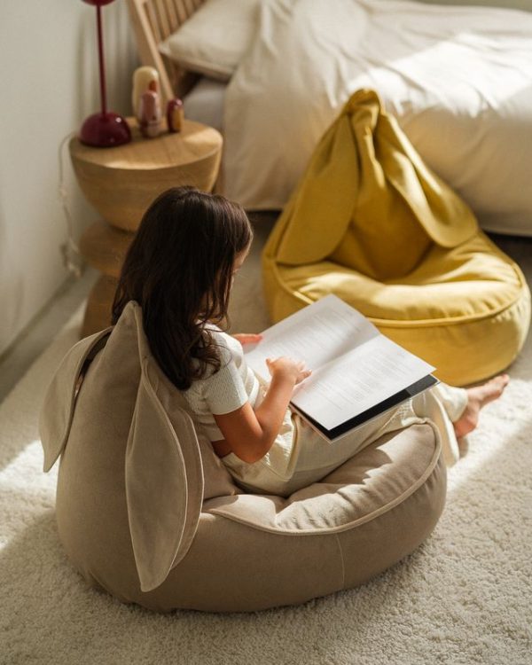wigiwama bunny beanbag - dusty beige - Afbeelding 11