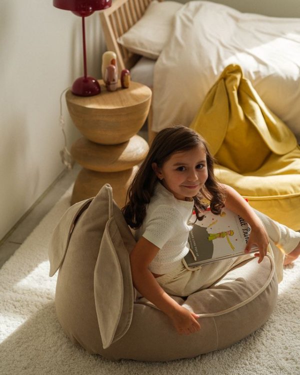 wigiwama bunny beanbag - dusty beige - Afbeelding 12