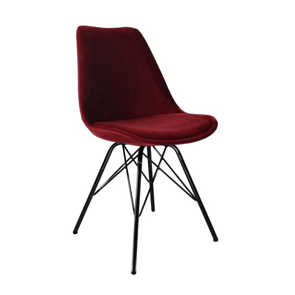 kick kuipstoel velvet - rood
