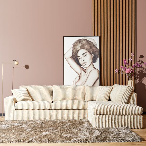mysofa hoekbank teddy - ribstof - Afbeelding 2