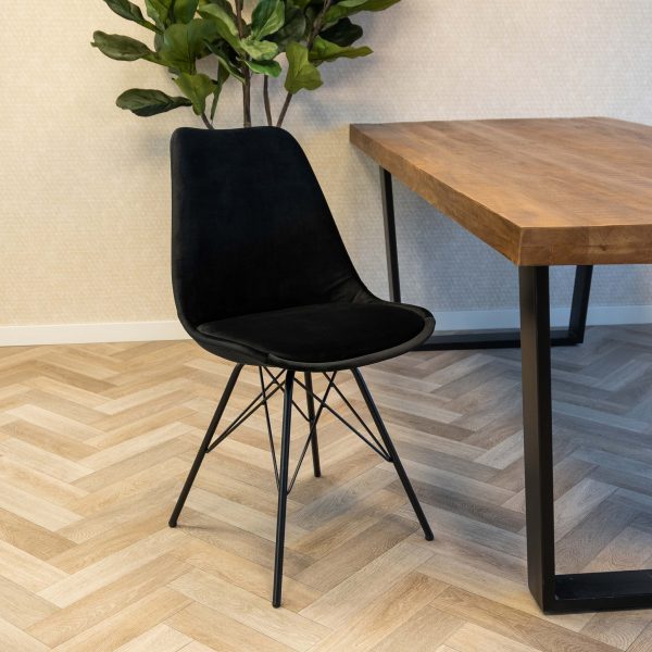 kick kuipstoel velvet - zwart - Afbeelding 2