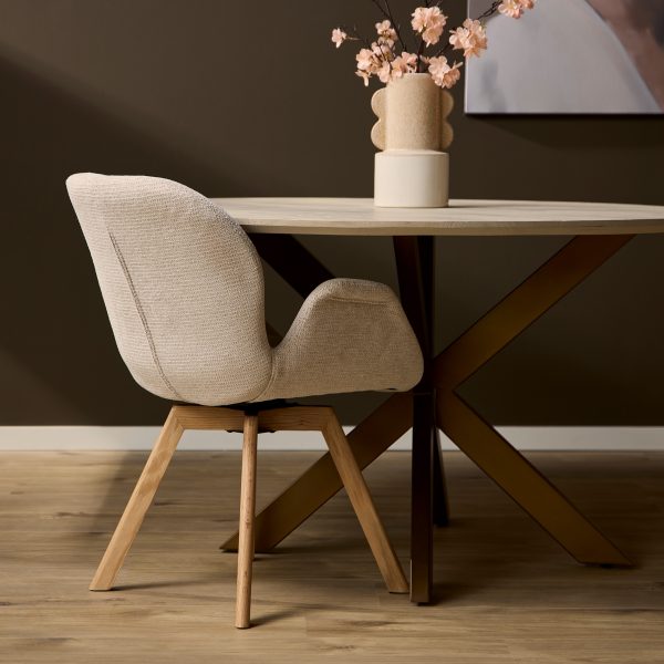 starfurn eetkamerstoel jesse - beige - Afbeelding 2
