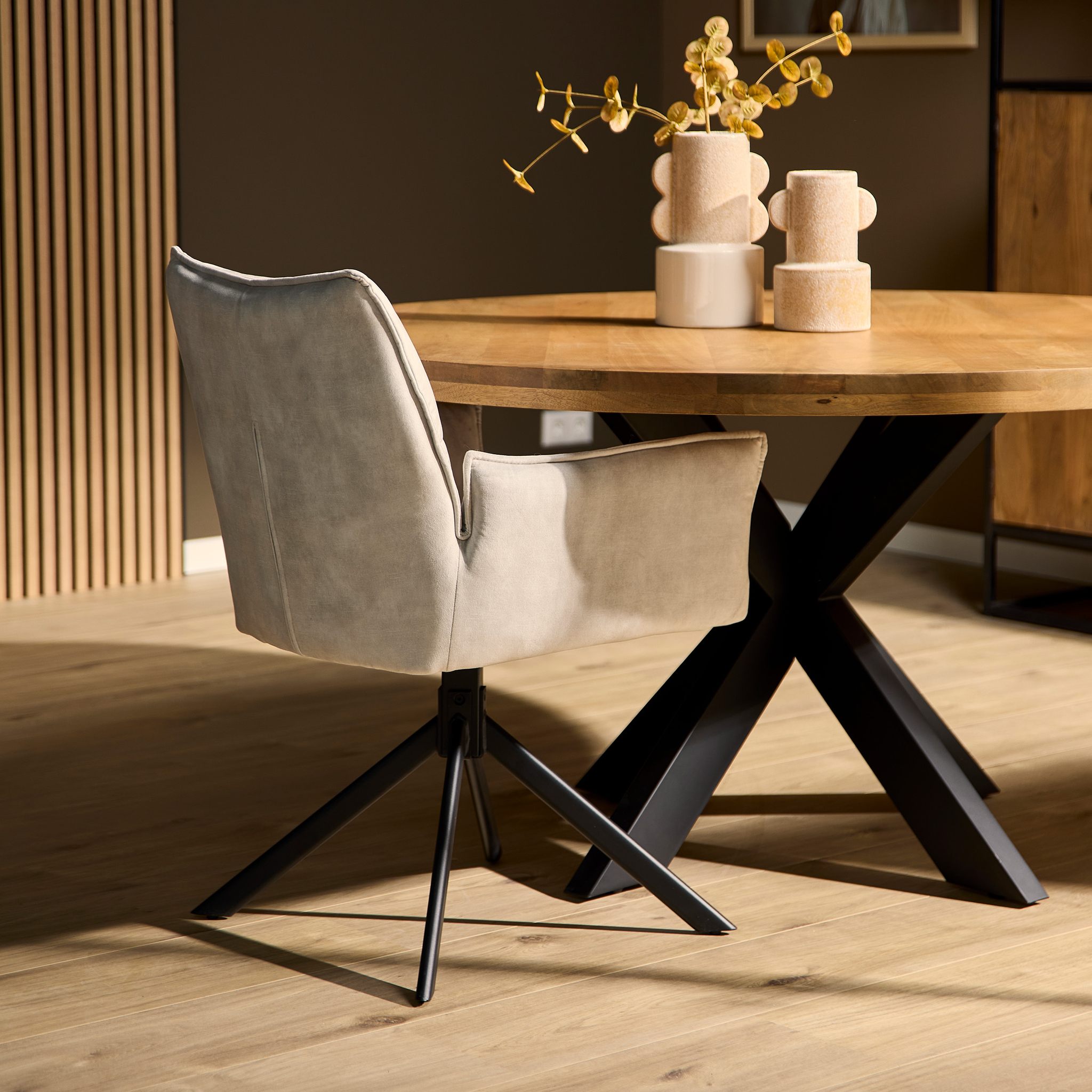 starfurn draaistoel dani - champagne - set van 2 - Afbeelding 2