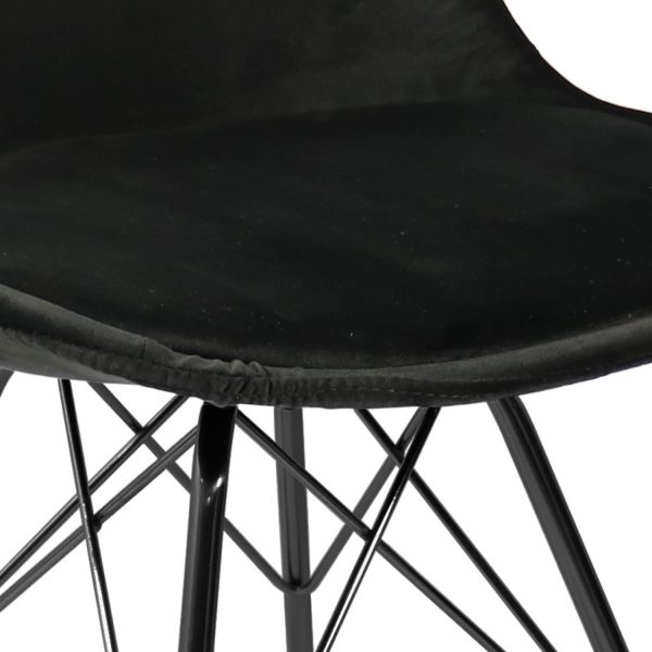kick kuipstoel velvet - zwart - Afbeelding 11