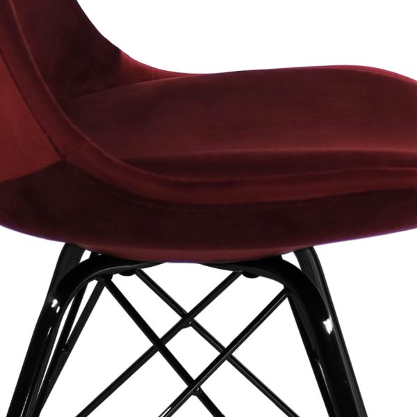 kick kuipstoel velvet - rood - Afbeelding 14