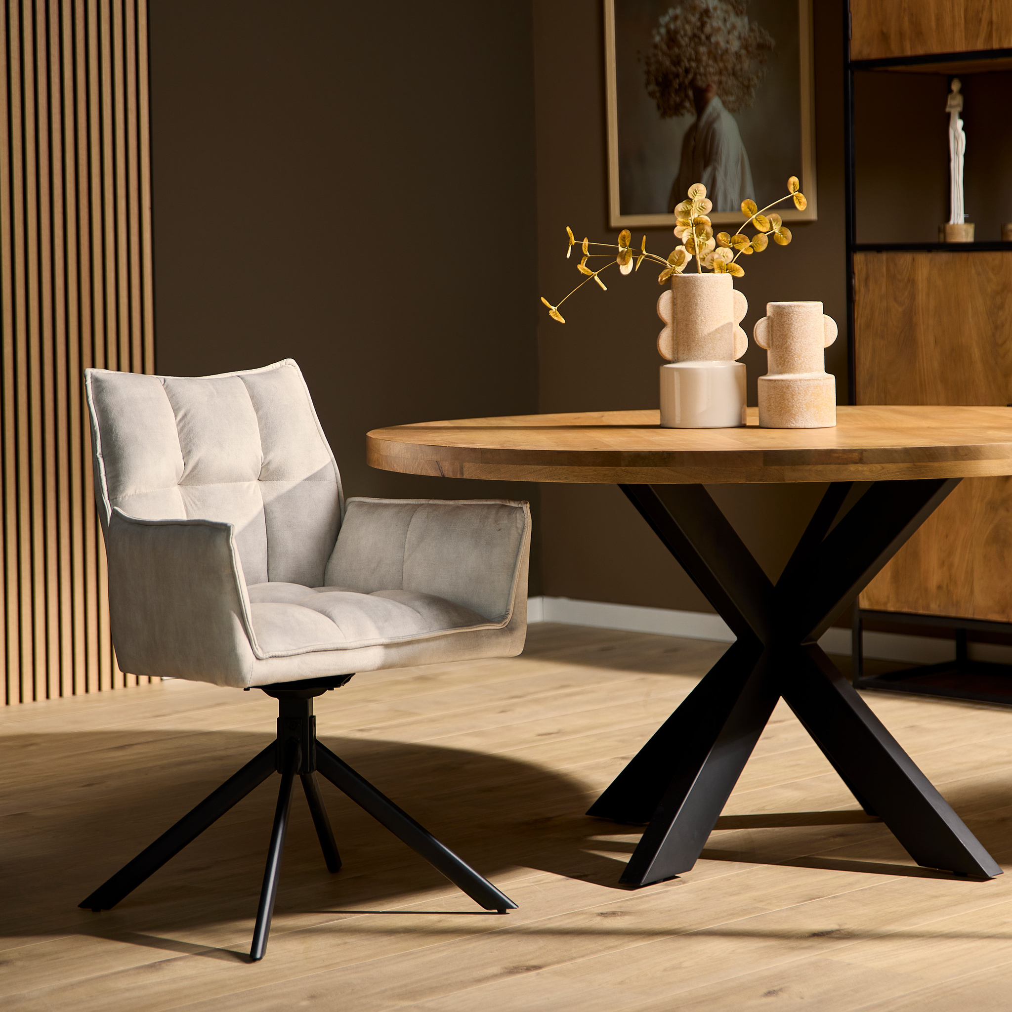 starfurn draaistoel dani - champagne - set van 2 - Afbeelding 3