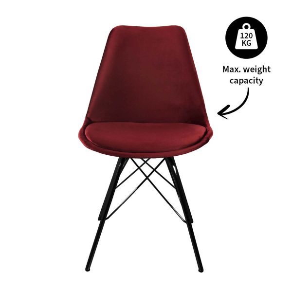 kick kuipstoel velvet - rood - Afbeelding 4