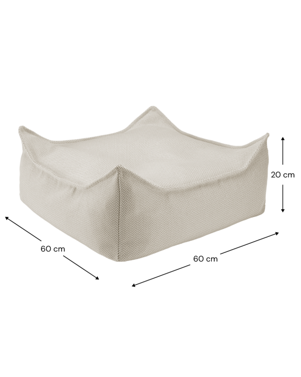 wigiwama ottoman outdoor - terra - square - zitzak - poef - vierkant - kids collectie