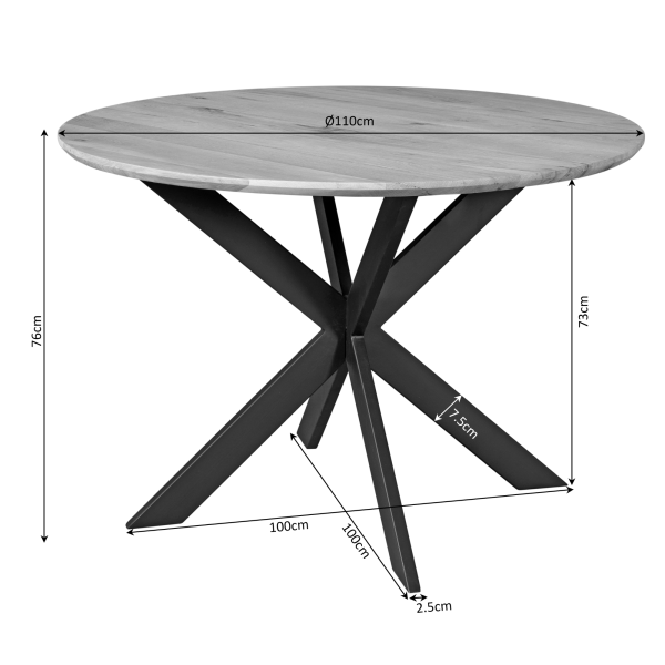 starfurn eettafel ferris -  Ø110 cm - Afbeelding 5