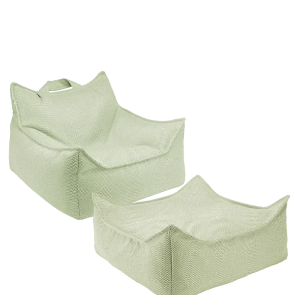 wigiwama outdoor set – zitzak & ottoman – herba - 10% korting - scandinavisch - bohemian - botanisch