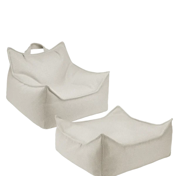 wigiwama outdoor set - zitzak & ottoman - terra - 10% korting - scandinavisch design