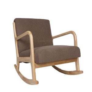 kidsdepot arvin schommelstoel - hout - bruin - taupe - japandi - scandinavisch - retro - vintage