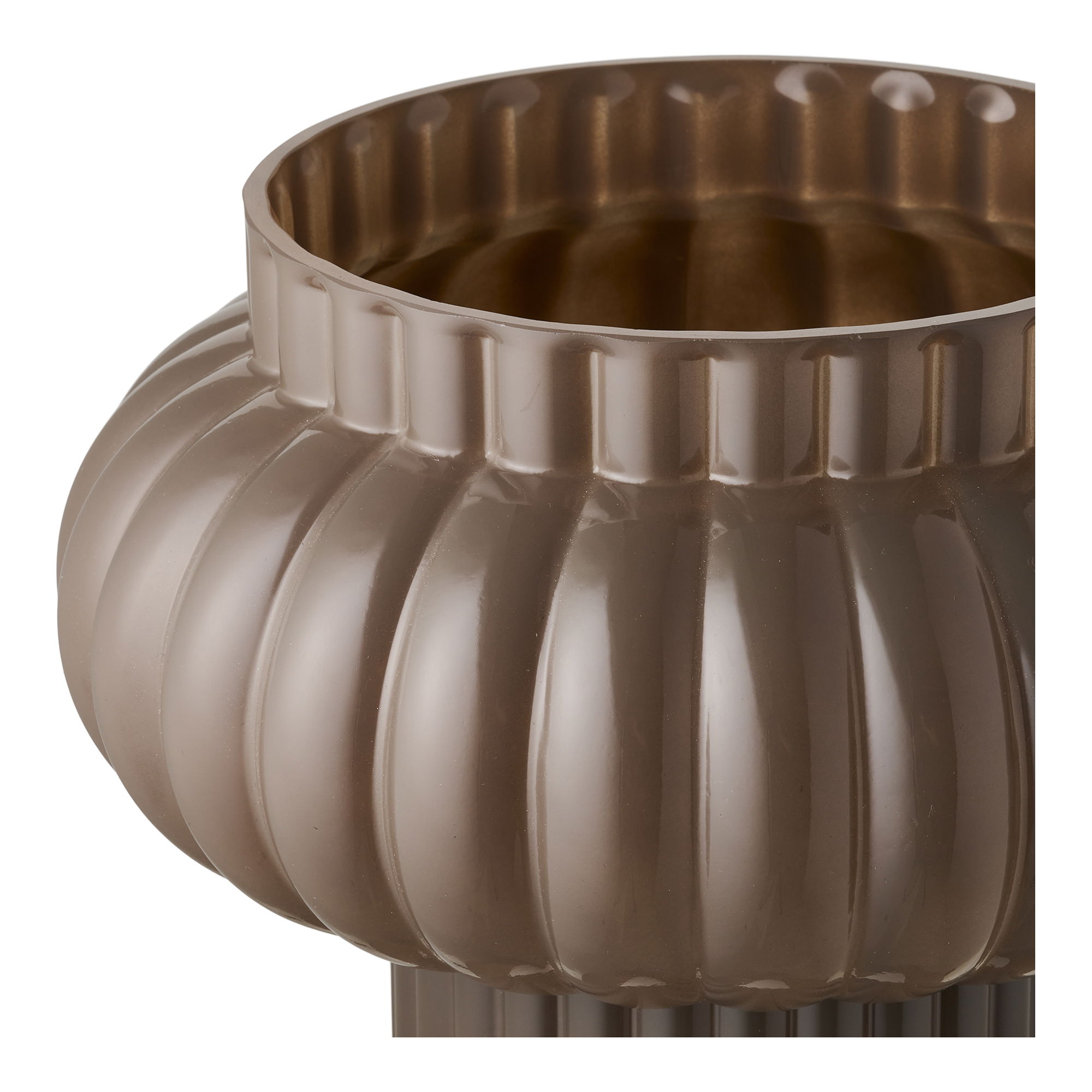 house nordic vaas - bruin - ø27 cm - Afbeelding 2