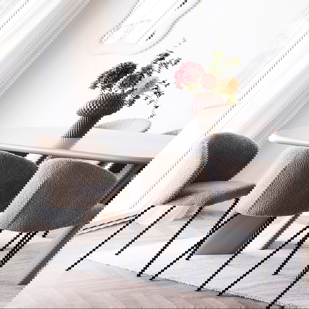 house nordic vaas - bruin - ø27 cm - Afbeelding 3