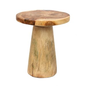 bazar bizar timber conic bijzettafel hout