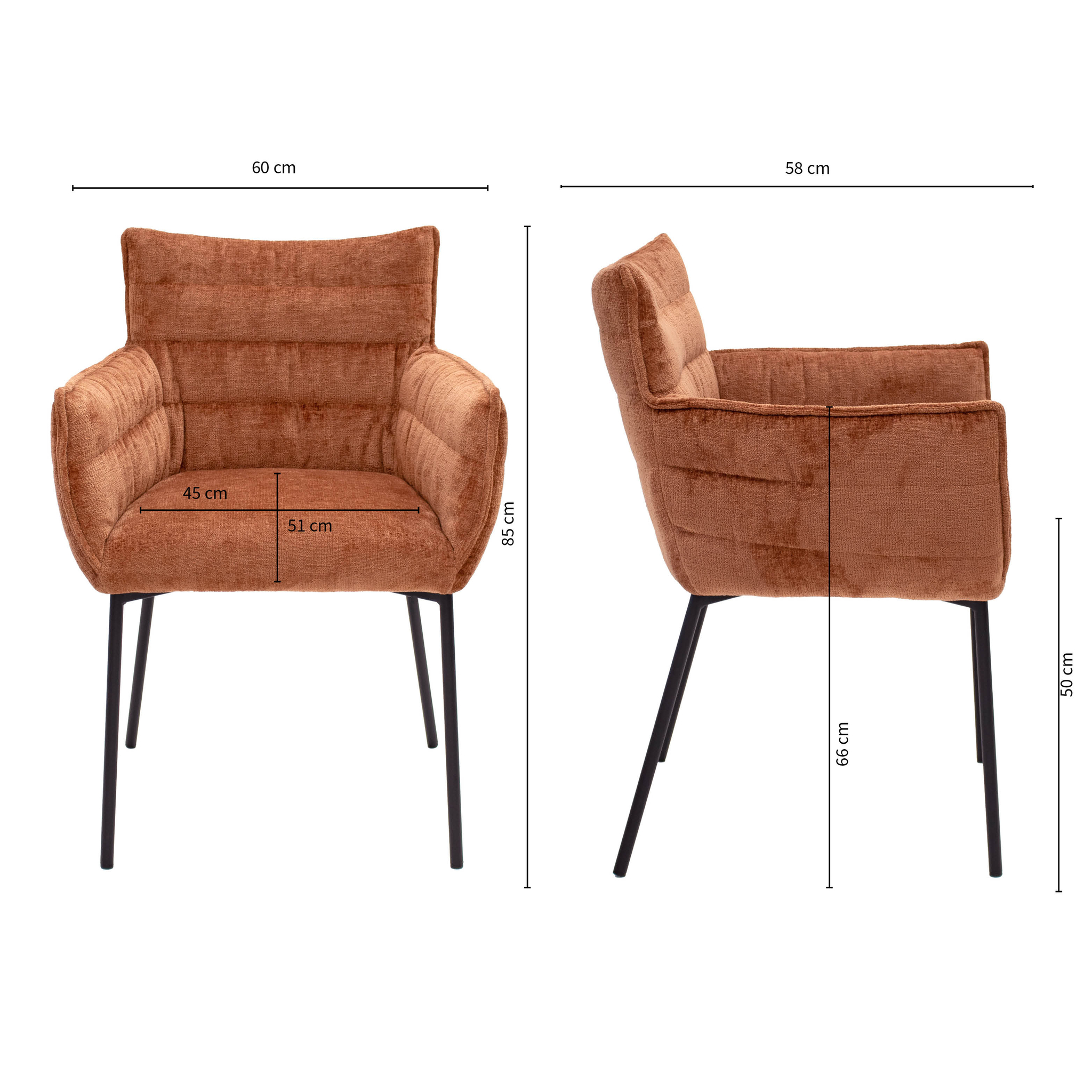 kick eetkamerstoel goos - terra - Afbeelding 6