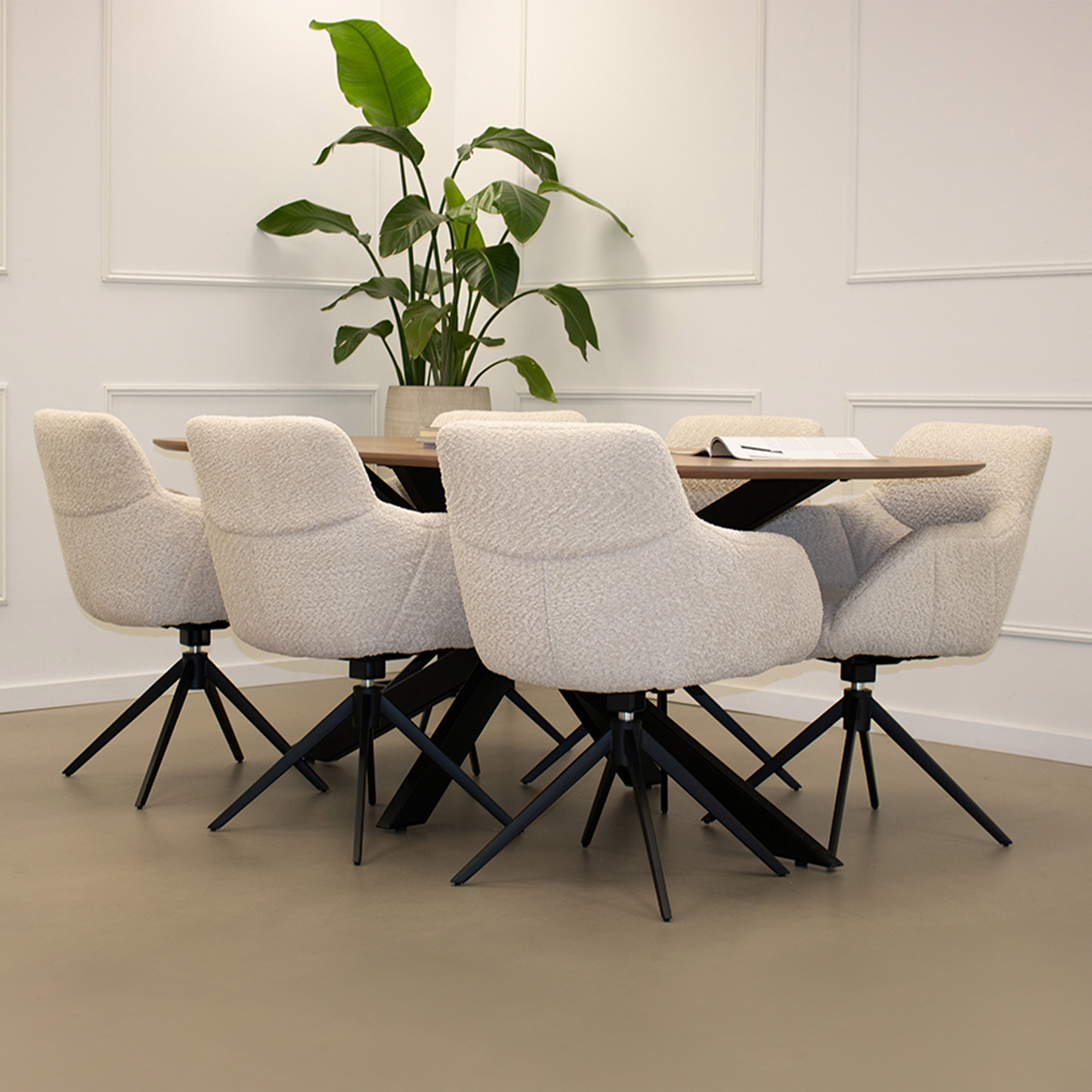 kick draaibare eetkamerstoel fer – donkergrijs - Afbeelding 12