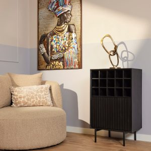 starfurn wijnkast madison - zwart