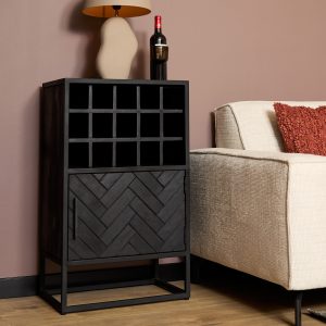 starfurn wijnkast new york - zwart