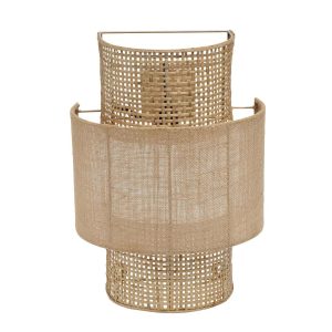 bazar bizar de bolly jute wandlamp - naturel - m