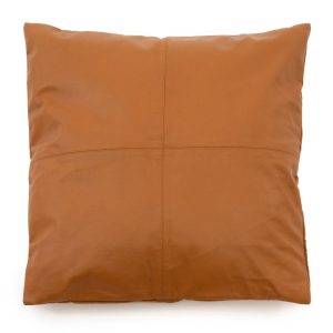 bazar bizar vier paneel kussenhoes - leer - camel - 60x60cm