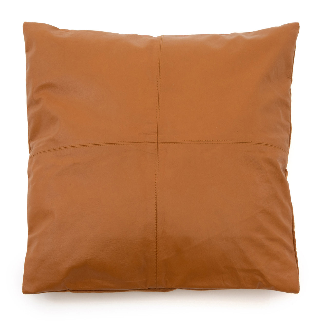 bazar bizar vier paneel kussenhoes - leer - camel - 60x60cm