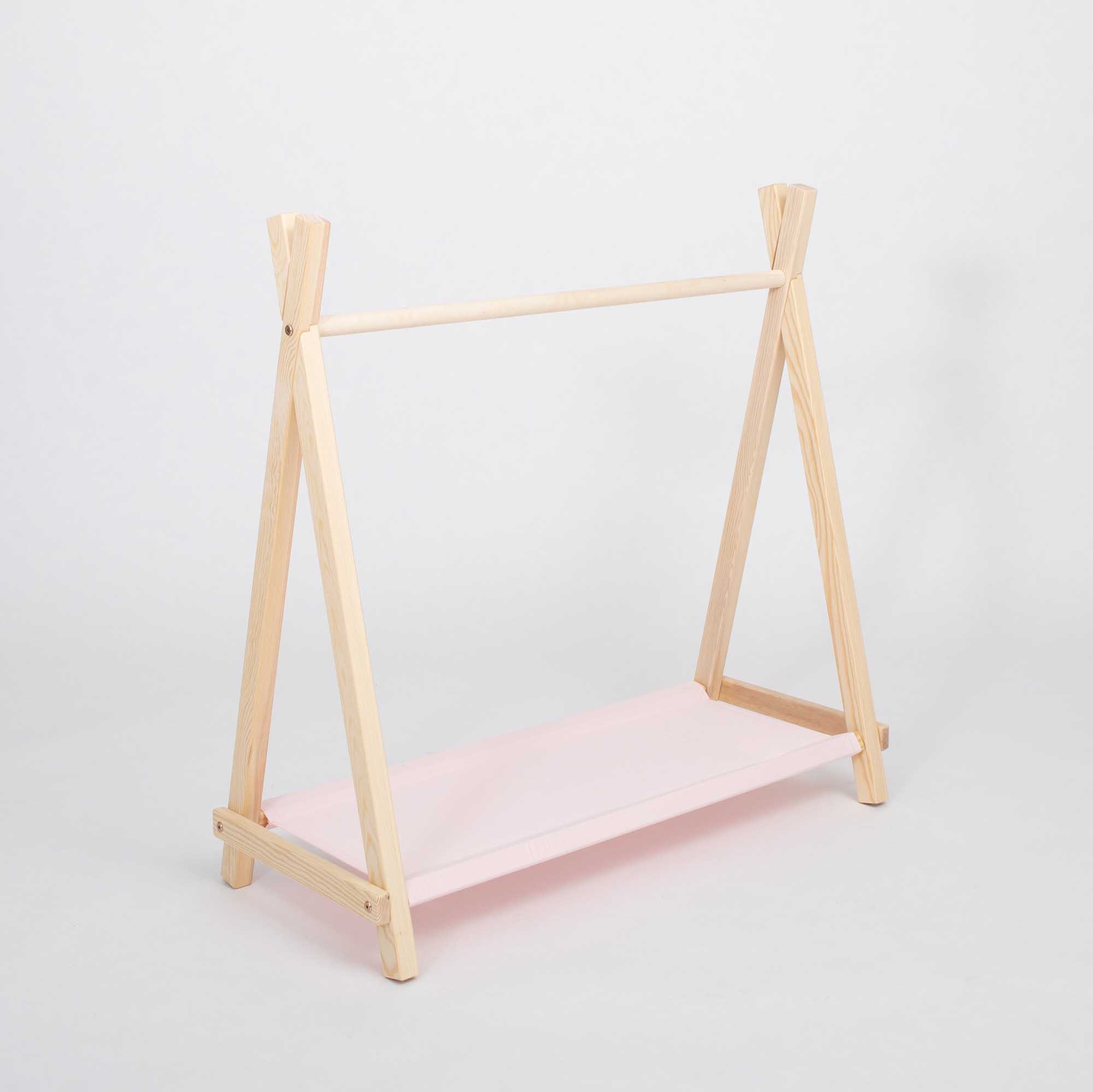 sweet home kledingrek tipi – beukenhout & roze