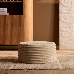 mysofa hocker – beige - ø60 cm
