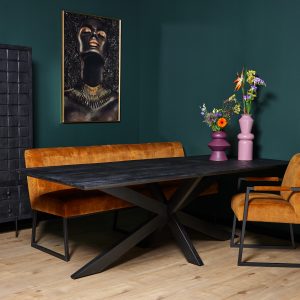 starfurn eettafel new york - zwart - 240 cm