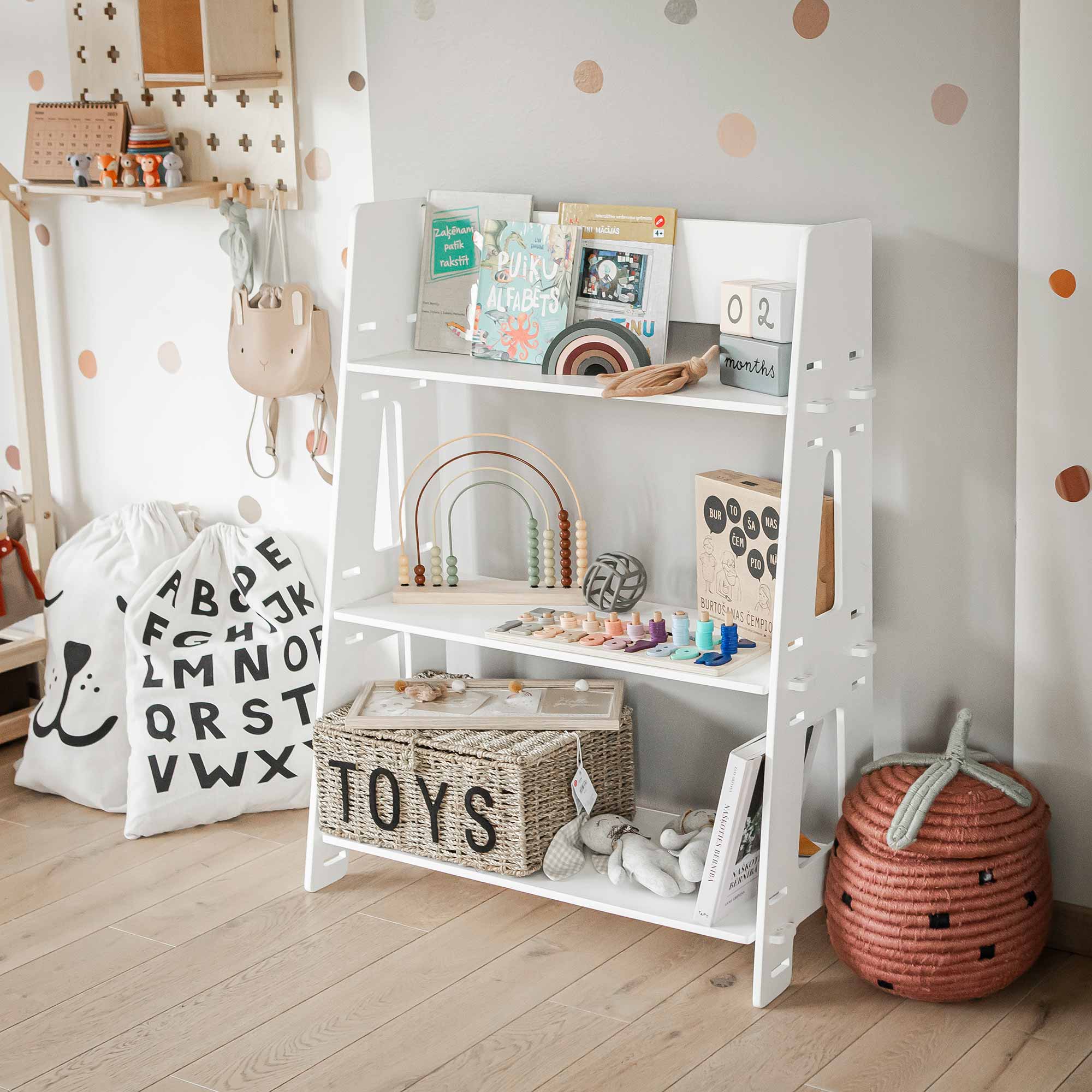 sweet home montessori speelgoedkast - wit