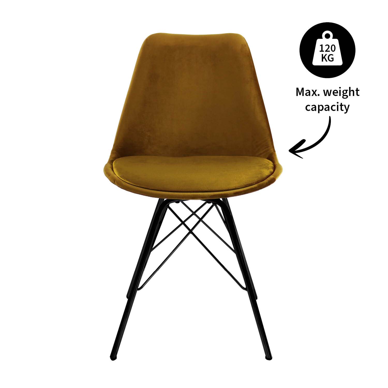 kick kuipstoel velvet - goud - Afbeelding 3