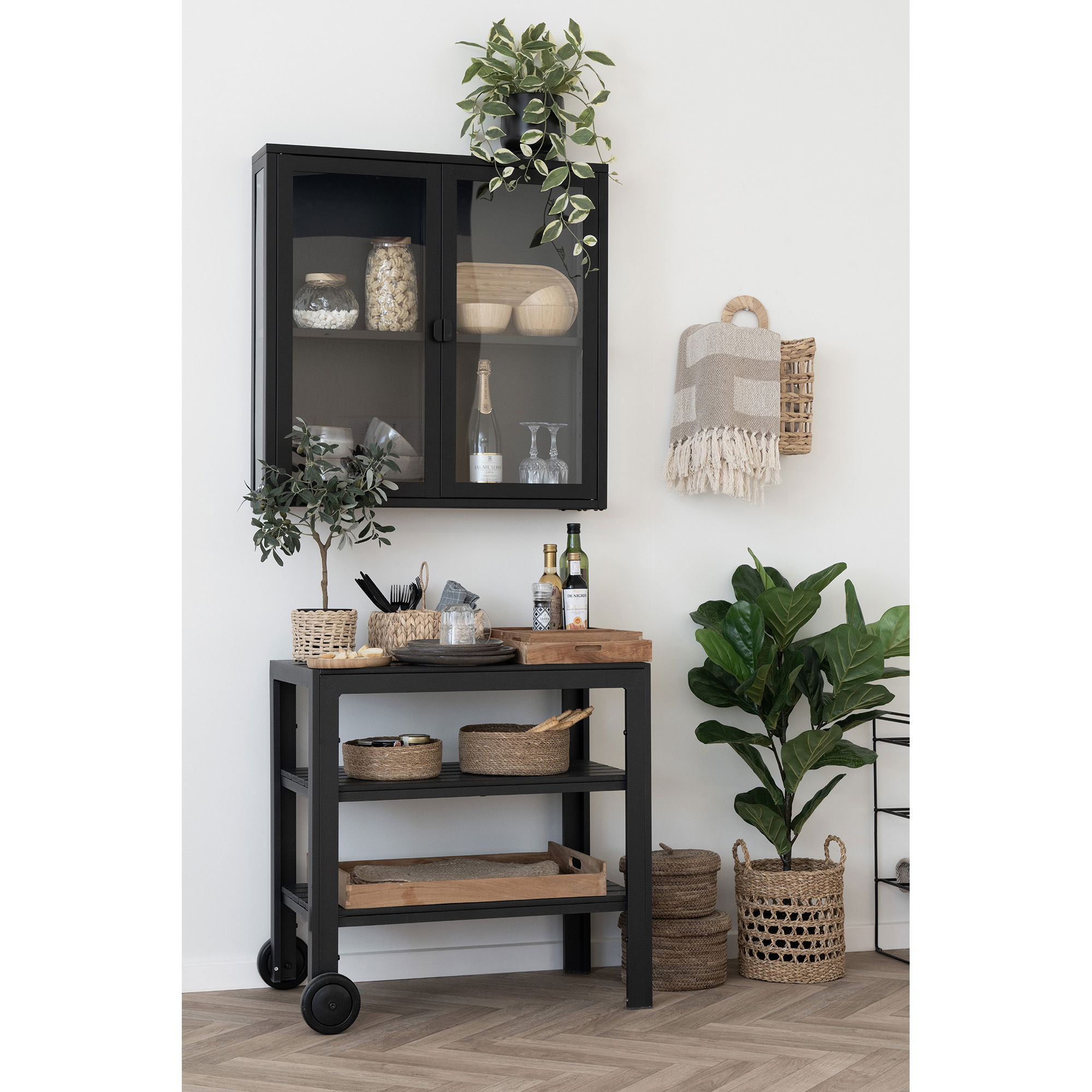 house nordic brisbane wandkast - zwart - Afbeelding 5