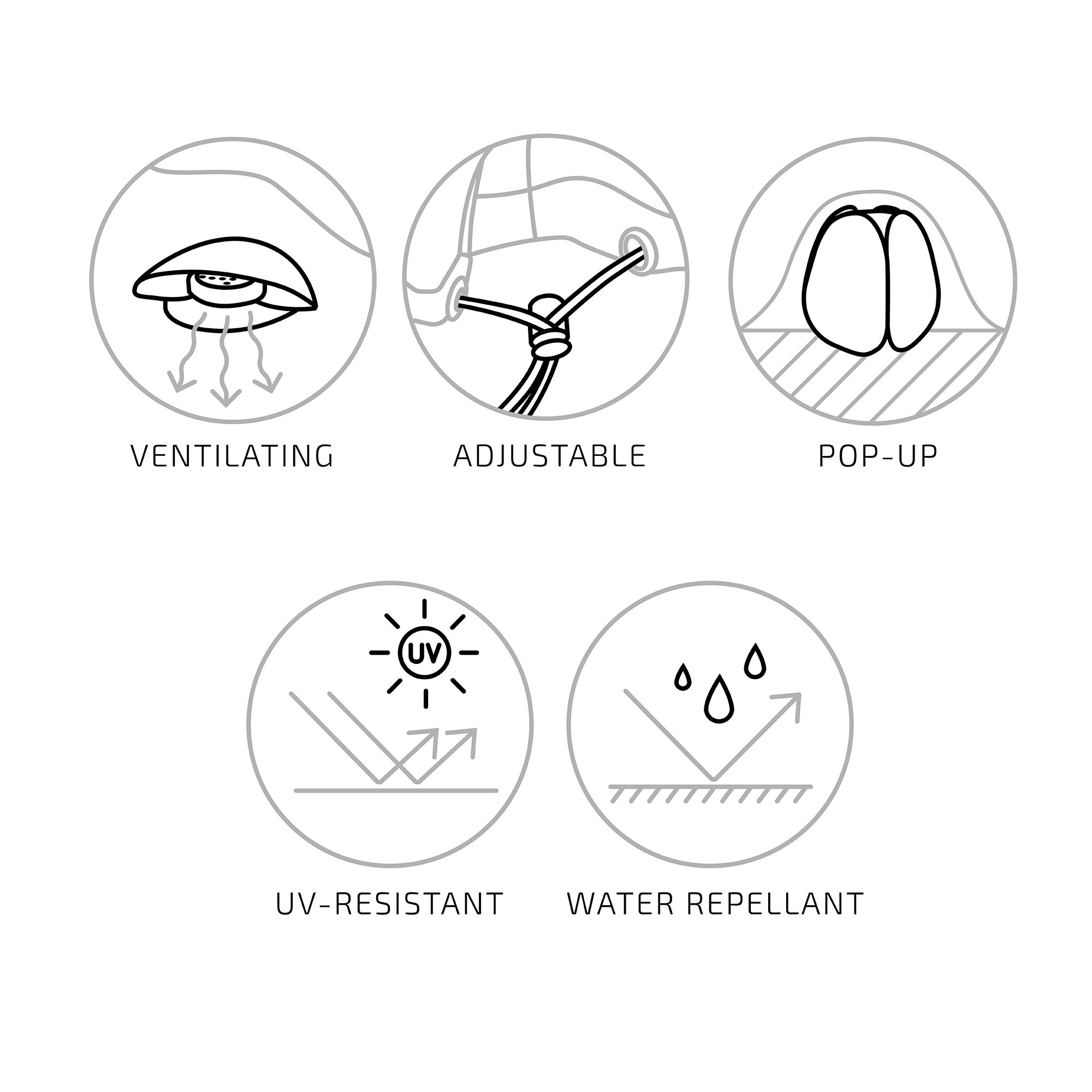 house nordic tuinmeubelhoes - loungeset of bank - 180 x 210 x 95 cm - Afbeelding 3