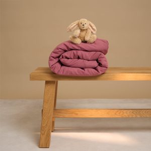 coco & cici kids tencel twill dekbedovertrek - dusty rose - 120x150 cm